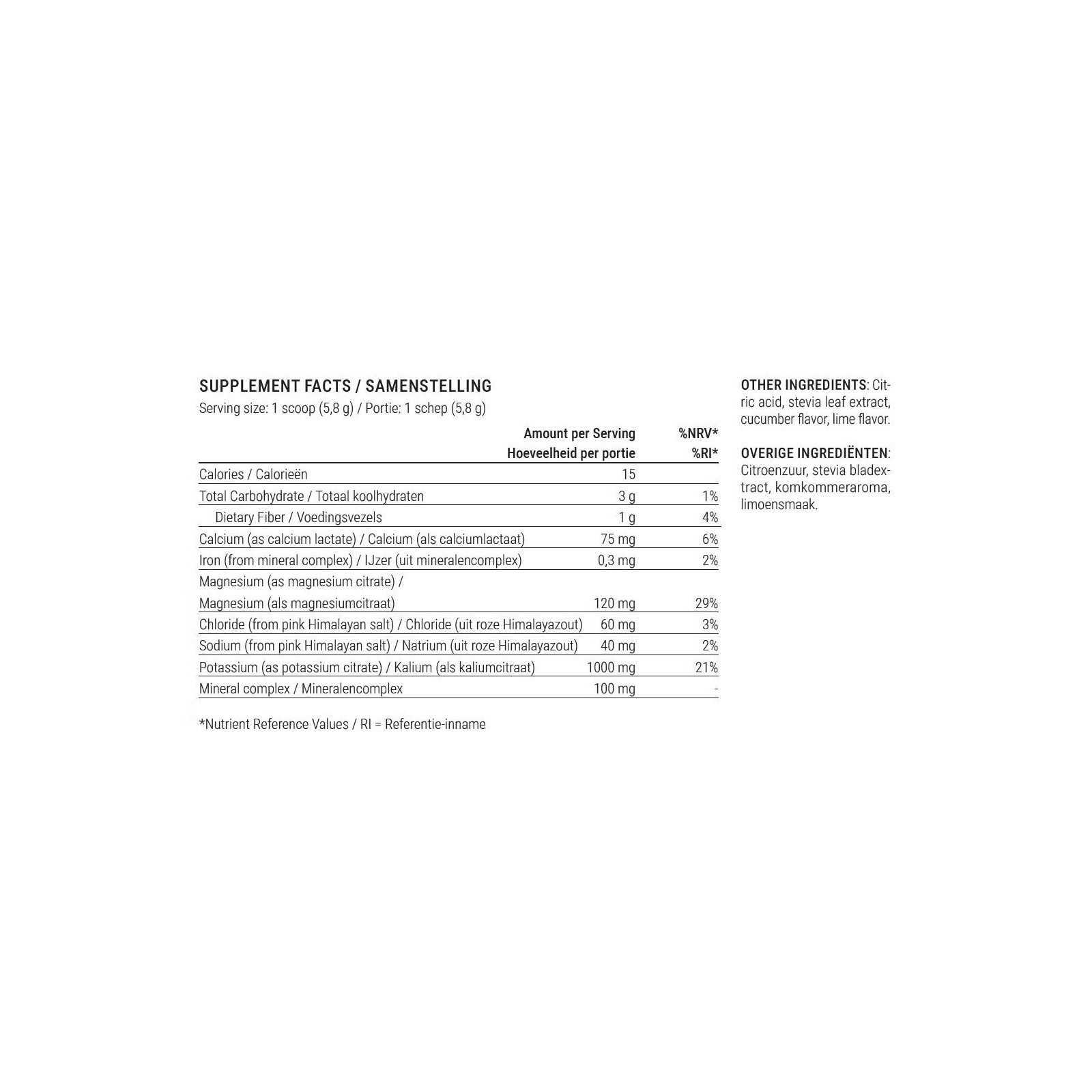 Electrolyte Powder Cucumber Lime 50 servings