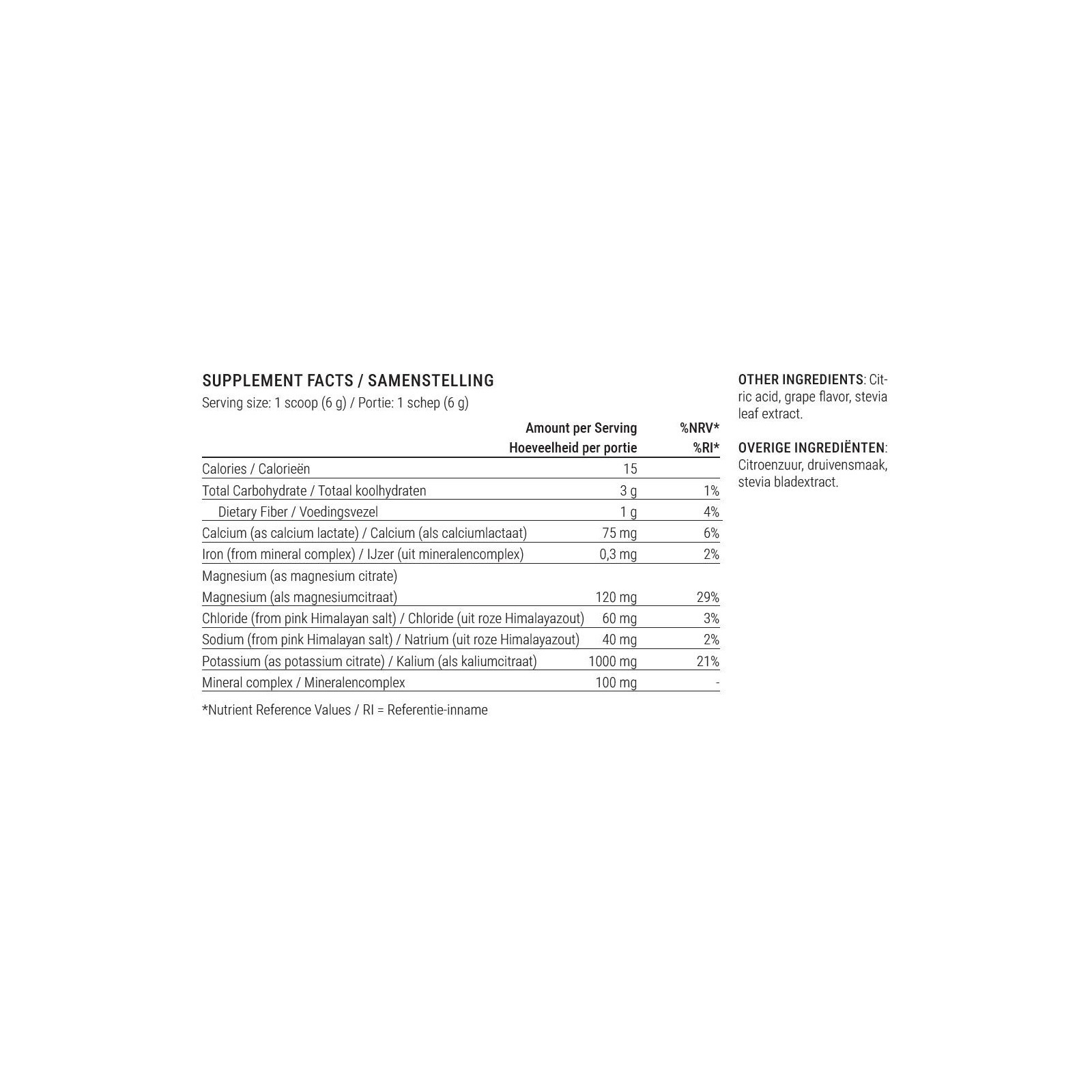 Electrolyte Powder Natural Grape 50 servings