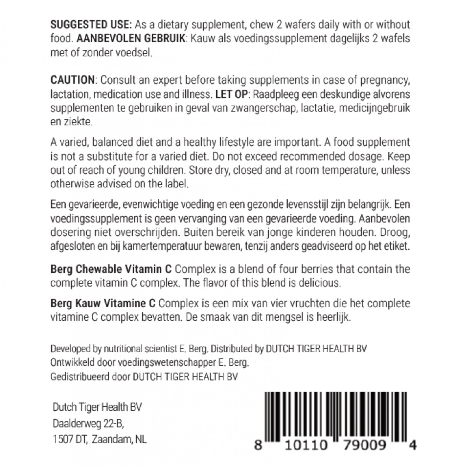 Berg’s Chewable Vitamin C Complex