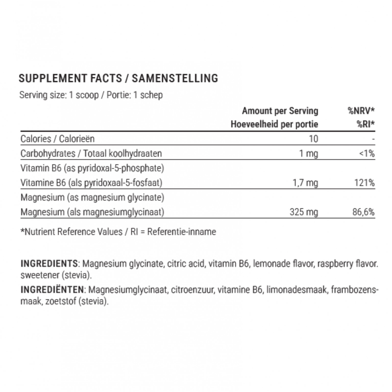Magnesium Powder Drink Raspberry Lemon Flavor
