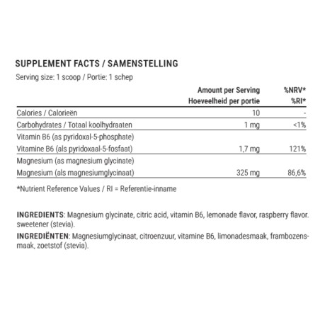 Magnesium Powder Drink Raspberry Lemon Flavor
