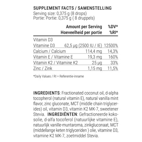 Vitamin D3 & K2 with Zinc & MCT Oil
