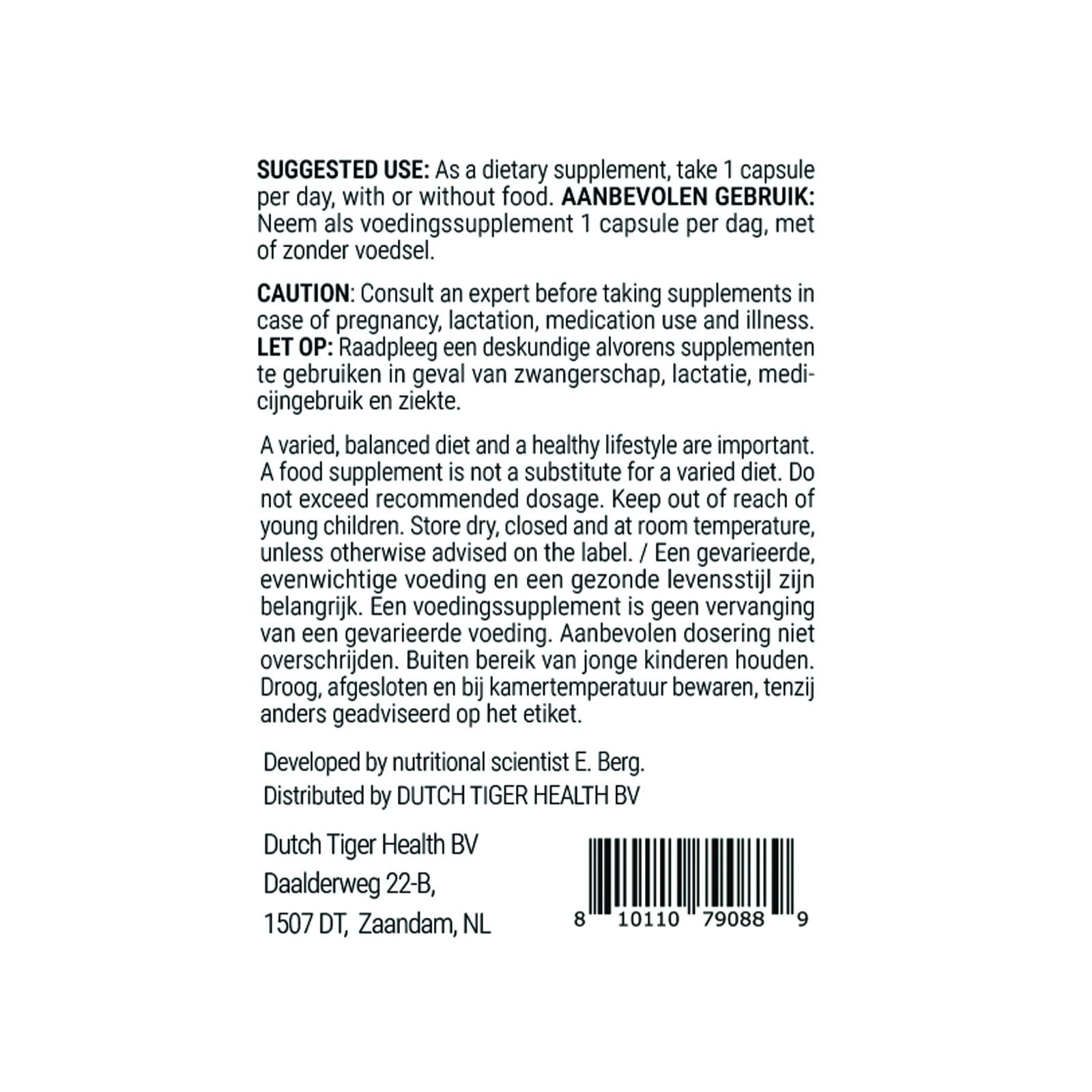Zinc with Magnesium, Vitamin D3 and Selenium – 30 mg of Zinc – 60 vegetable capsules