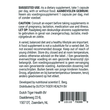Zinc with Magnesium, Vitamin D3 and Selenium – 30 mg of Zinc – 60 vegetable capsules