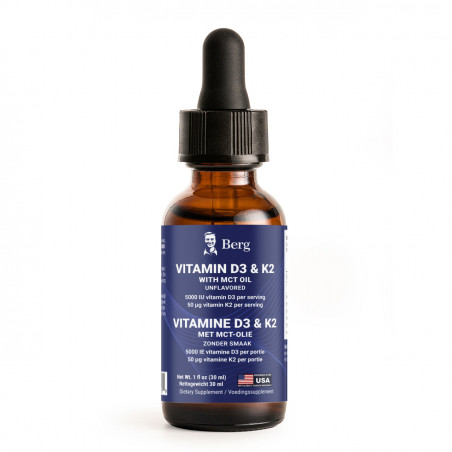 Vitamina D3 y K2 con Zinc y Aceite MCT