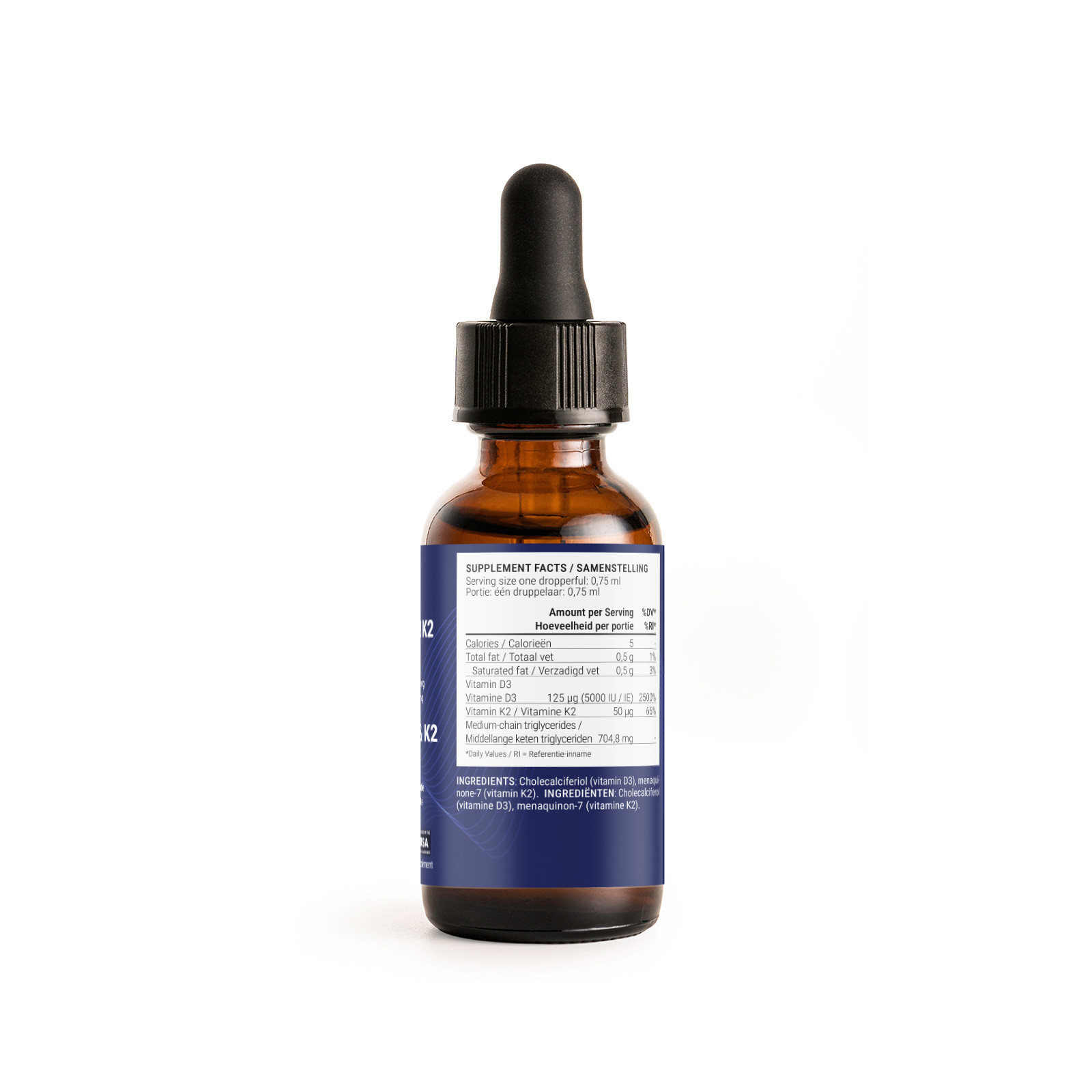 Vitamina D3 y K2 con Zinc y Aceite MCT