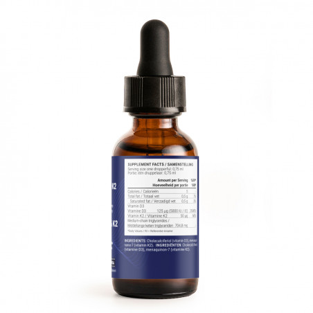 Vitamina D3 y K2 con Zinc y Aceite MCT
