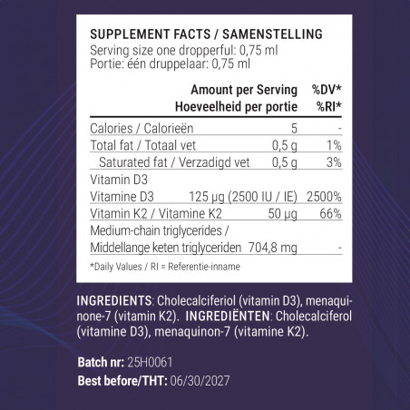 Vitamin D3 & K2 with Zinc & MCT Oil